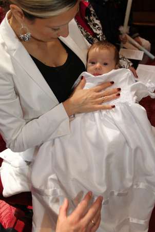 Taufe von Alexander Christian Drumeva-Maierhofer mit P.Gerhard Ellinger