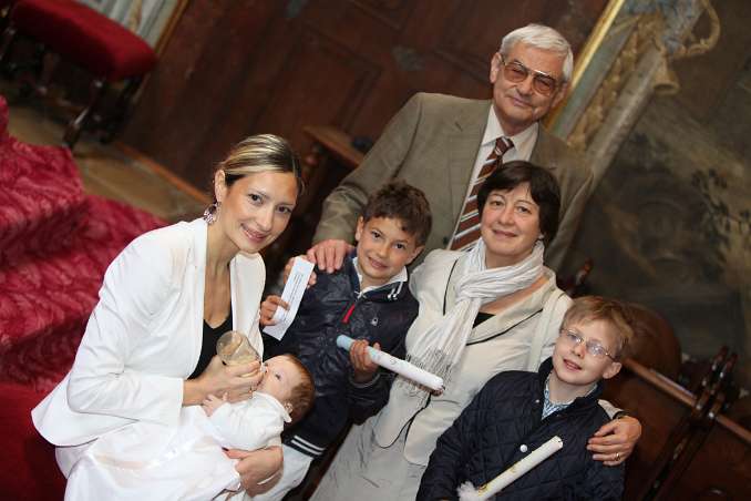 Taufe von Alexander Christian Drumeva-Maierhofer mit P.Gerhard Ellinger