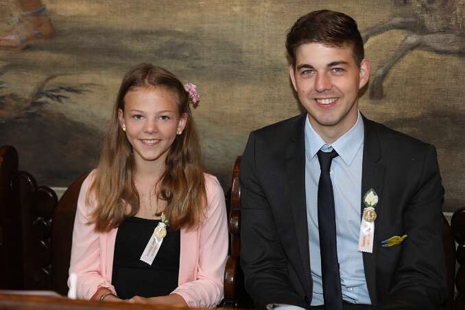 Firmung mit Abt Petrus und Altabt Berthold