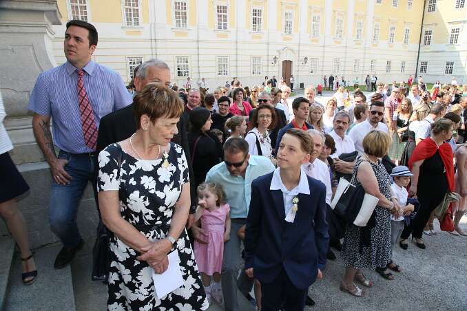 Firmung mit Abt Petrus und Altabt Berthold