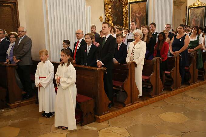 Firmung mit Abt Petrus und Altabt Berthold