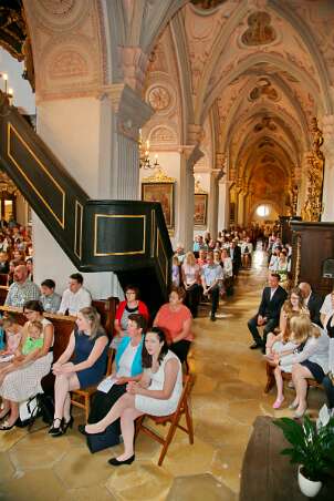 Firmung mit Abt Petrus und Altabt Berthold