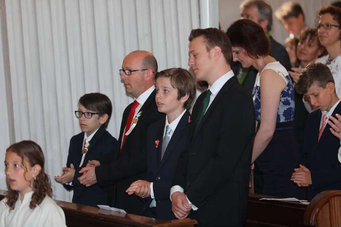 Firmung mit Abt Petrus und Altabt Berthold