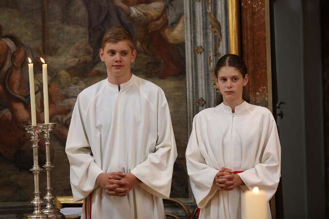 Firmung mit Abt Petrus und Altabt Berthold