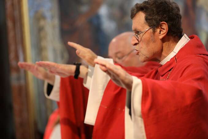 Firmung mit Abt Petrus und Altabt Berthold