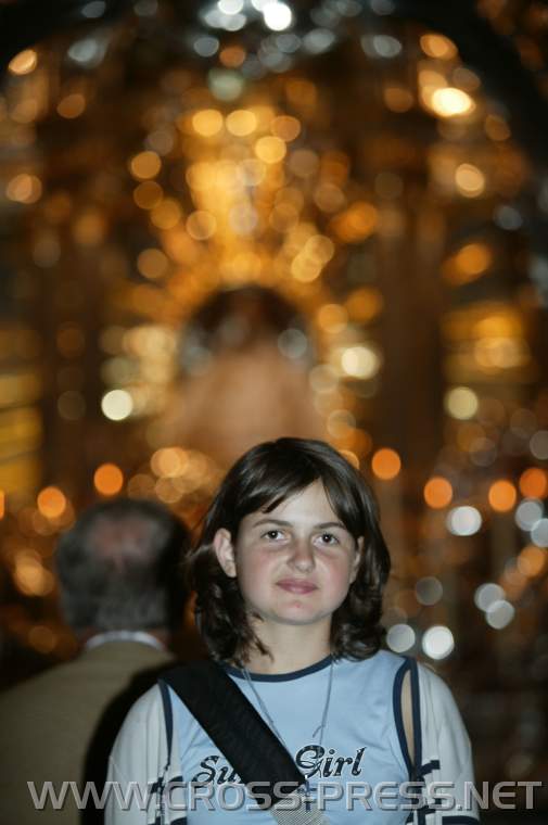 05.08.14_067 Lena, eine Wallfahrtsteilnehmerin aus einem tschernobylverseuchten Gebiet Weissrusslands, die zum zweiten Mal mit der Unterst�tzung der Gemeinde drei Erholungswochen in St.Peter verbringen kann.