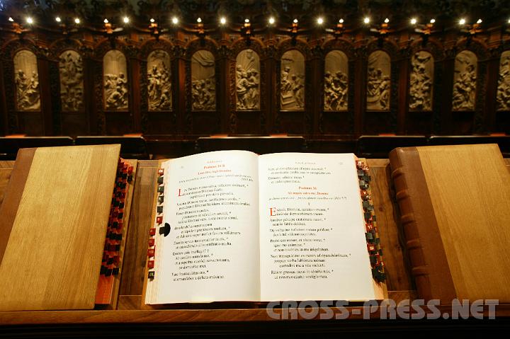 2008.10.21_14.34.46.JPG - Stundenbuch, dahinter Chorgest�hl.