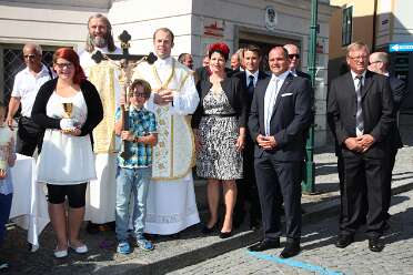 Empfang am Hauptplatz