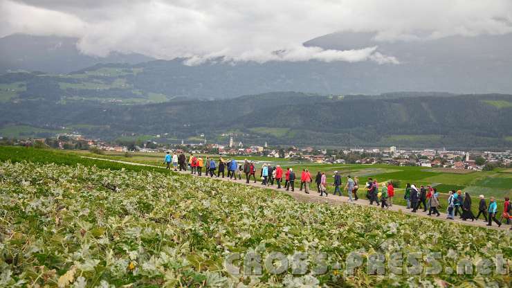 2014.09.13_16.38.11_1.jpg - Querfeldein (gleichsam durch die Gemüsebeete der Innsbrucker) ging's - vorbei an Hall - direkt nach Absam.